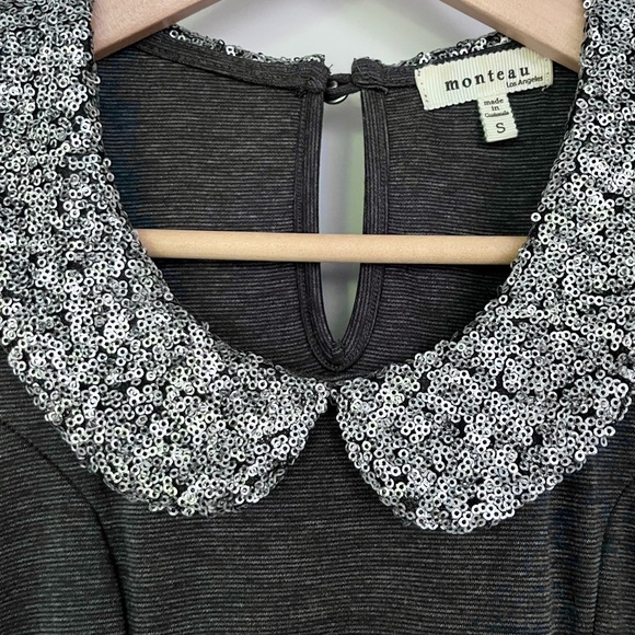 Monteau Sequined Peter Pan Dress, S - Picture 5 of 7